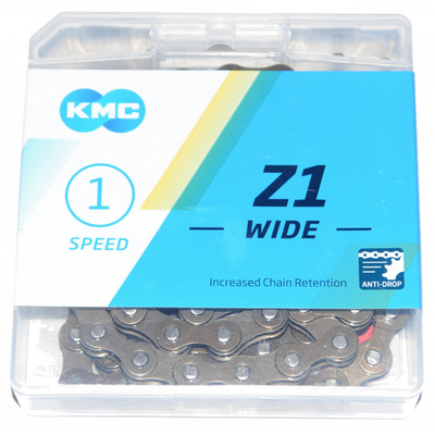 Ланцюг KMC Z1 WIDE (1/2"x1/8") одношвидкісний, із замком, 112 ланок, коричневий KMZ-Z1 фото