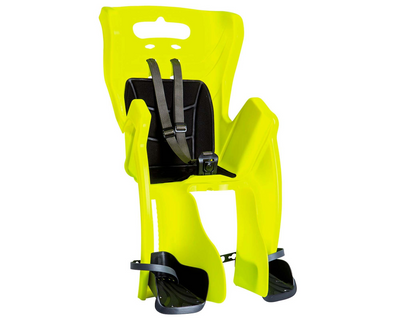 Дитяче велокрісло заднє Bellelli Little Duck Standard Multifix неоново-жовте з чорною підкладкою (Hi Vision) SAD-38-20 фото