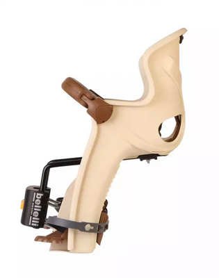 Дитяче велокрісло переднє Bellelli Freccia Standart B-fix до 15кг, бежеве з коричневою підкладкою SAD-06-43 фото