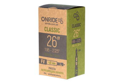 Камера ONRIDE Classic 26"x1.95-2.125" FV 48 RVC - розбірний ніпель 6936116100720 фото