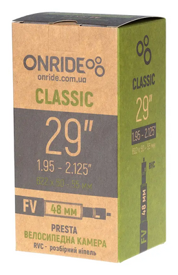 Камера ONRIDE Classic 29"x1.95-2.125" FV 48 RVC - розбірний ніпель 6936116100722 фото