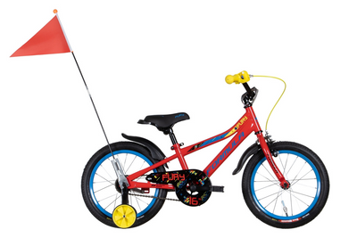 Велосипед ST 16" Formula FURY рама-8,5" червоний з жовтим та синім з крилом Pl 2022 OPS-FRK-16-183 фото