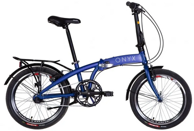 Велосипед AL 20" Dorozhnik ONYX планет. рама-12,5" синій (м) з багажником зад AI, з крилом St 2022 OPS-D-20-057 фото