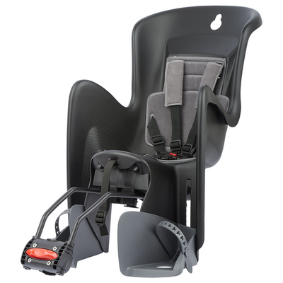 Дитяче крісло заднє POLISPORT Bilby Maxi RS на підсідельну трубу, 9-22 кг, чорне 8632500003 фото
