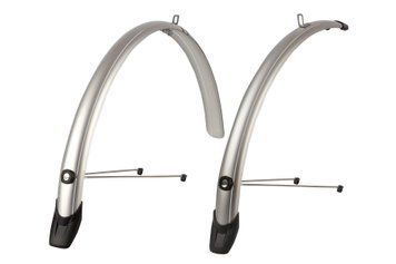 Комплект крил POLISPORT Towny 26" (розмір: переднє: 575х51; заднє: 685х51 мм) CITY/TRECKING срібляст VLPR-8628100002 фото
