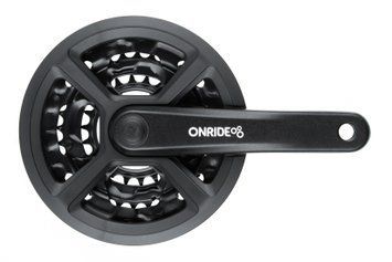 Комплект шатунів ONRIDE Trio 810P, під квадрат, 170 мм, 42-32-22Т, на 6/7/8 шв., чорний VLPR-2526116102614 фото