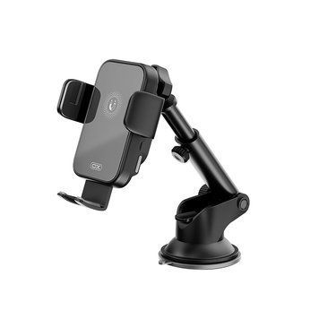Держатель телефона автомобильный XO с беспроводной зарядкой WX036 Automatic Arm Clamp Type Wireless черный XO-WX036 фото