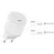 Сетевое зарядное устройство XO L143 PD20W Single USB-C + Type-C кабель белый storm_group__XO-L143+C-White фото 1
