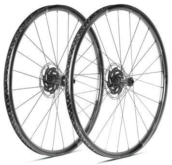 Колесо пер. + задн. 28" ERE TENACI GT25 CARBON, Gravel, 100x12/142x12, CL, MS12, tubeless, чорний сатин VLP-WH-43-12 фото