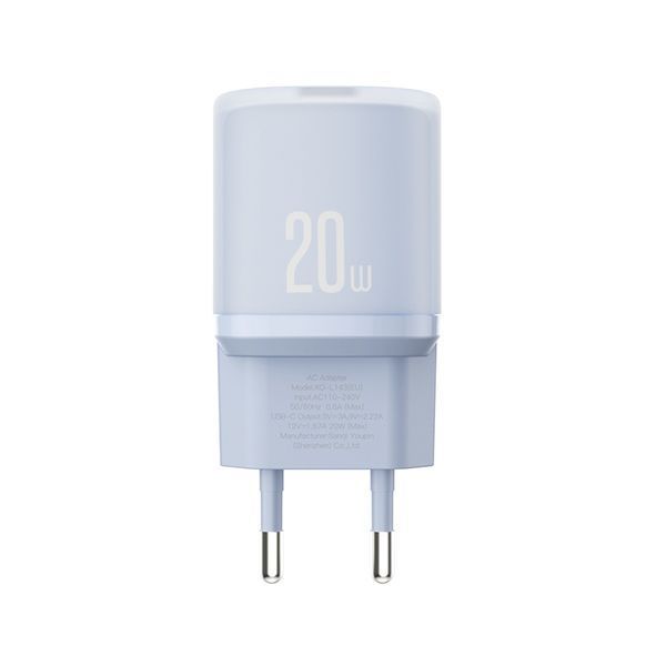 Мережевий зарядний пристрій XO L143 PD20W Single USB-C Charger синій storm_group__XO-L143-Blue фото