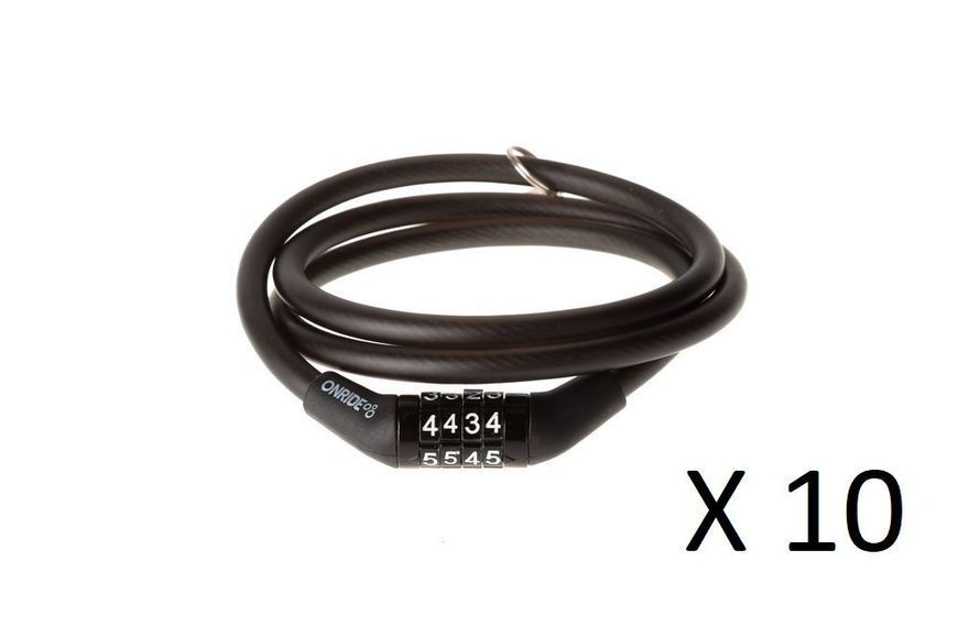 Спецгурт! Замок ONRIDE Enigma 10 спіральний кодовий 8x1000 мм (10шт) VLPR-6931610185-SG фото