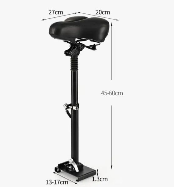 Сиденье для электросамоката всех типов Черное 48003109 фото