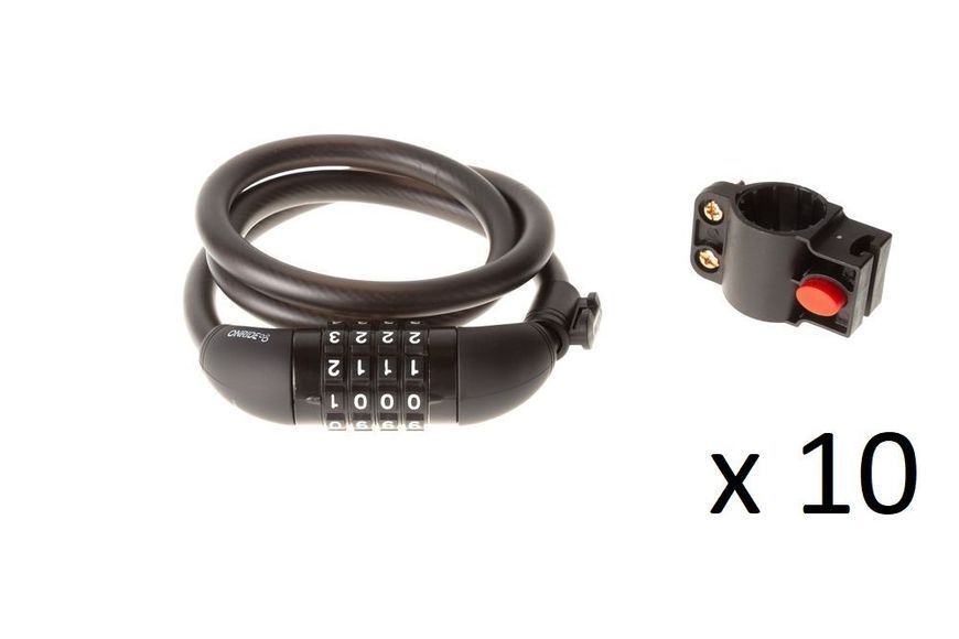Спецгурт! Замок ONRIDE Enigma 30 спіральний кодовий з кріпленням 12x1000 мм (10шт) VLPR-6931610186-SG фото