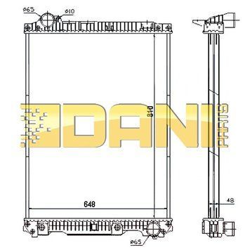 Радіатор без рами RENAULT PREMIUM, KERAX DP-RE-455-1 фото