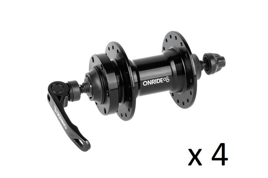 Спецгурт! Втулка передня ONRIDE Hub 20F, 32 отвори, disc, кульки, 100 QR, чорна (4шт) VLPR-2526116104015-SG фото