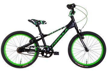 Велосипед AL 20" Formula Kid SLIM BH рама-10" чорний з зеленим 2026 VLT-OPS-FRK-20-259 фото