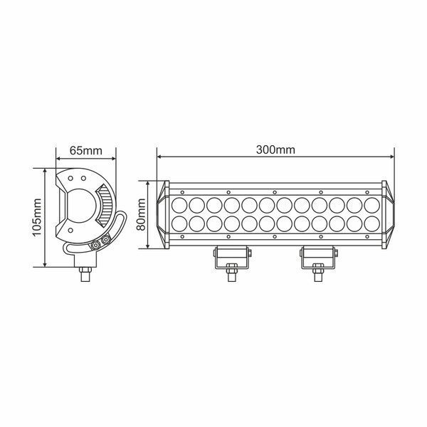 Фара світлодіодна Brevia CREE Flood 10-30V, 72W (24x3W), 6000Lm, 1шт 10724FX1 фото
