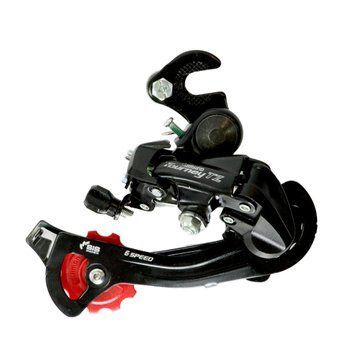 Перемикач задн. 7 max-28T під гак SHIMANO RD-TZ500В чорний середня лапка VLT-DERB-049 фото