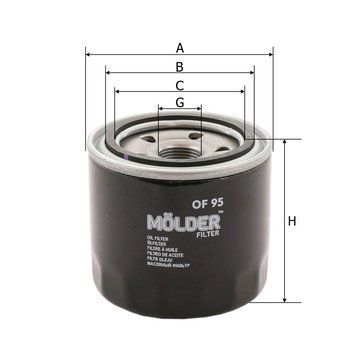 Фільтр масляний Molder Filter OF 95 (WL7171, OC205, W81180) OF95 фото