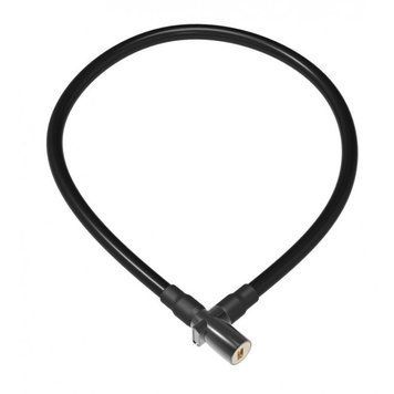 Замок OnGuard Lightweight Key Coil Cable Lock. Сталевий трос 120см х 8мм, з вініловим покриттям + 2 ключа, чорний VLP-LCK-03-39 фото