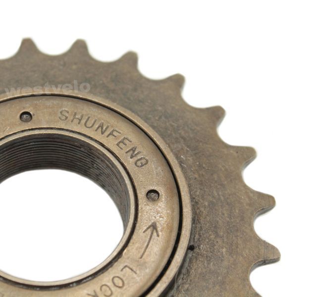Зірка задня freewheel різьбова 24 зуби Shunfeng коричнева WVL-019-068 фото