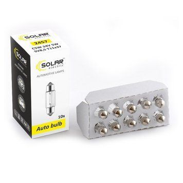 Лампа розжарювання SOLAR C5W 24V 5W SV8.5 T11x37, 10шт 2457 фото
