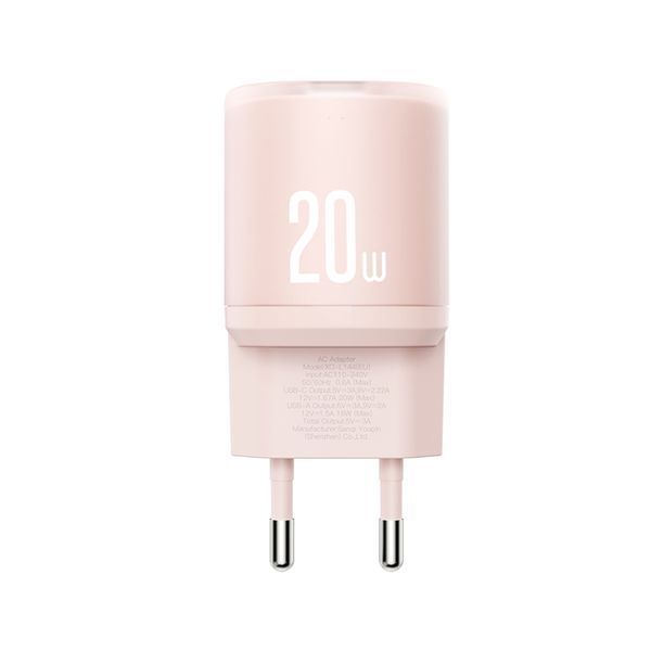 Мережевий зарядний пристрій XO L144 PD20W 1USB-A+1USB-C pink storm_group__XO-L144-Pink фото