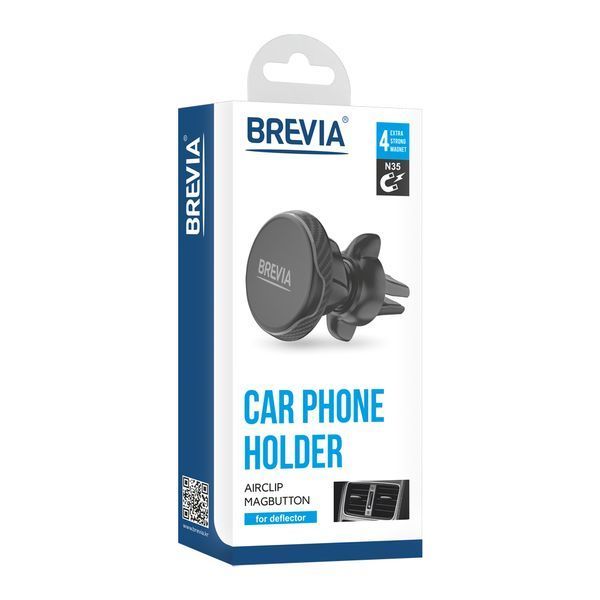 Держатель в машину Brevia AirClip MagButton на дефлектор, магнитный, 4 магнита 48200 48200 фото
