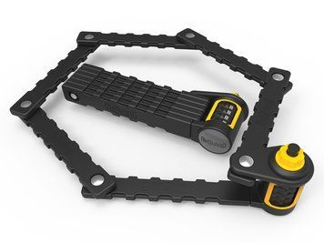 Замок складаний ONGUARD K9 Heavy Duty Combo, 88,5см. Кодовий на 4 цифри. Прогумована коробка-тримач на раму VLP-LCK-32-79 фото