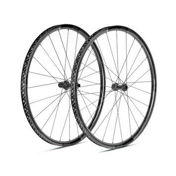 Колесо пер. + задн. 28" ERE TENACI GT25 CARBON, Gravel, 100x12/142x12, CL, HG11, tubeless, чорний сатин VLP-WH-03-44 фото