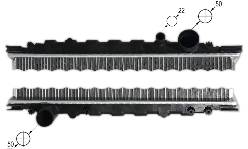 Радіатор без рами [perfekt cooling] MAN L2000 [93-97р.] 301-MN6466-01 фото