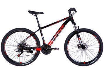 Велосипед AL 27.5" SPACE MERCURY DD FR рама-17" чорно-червоний 2026 VLT-OPS-SP-27.5-076 фото