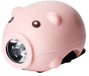 Дитячий ліхтар Green Cycle Piglet, 300 люмен, 3 режими, + гудок з 5 звуками, рожевий VLP-LTS-84-13 фото