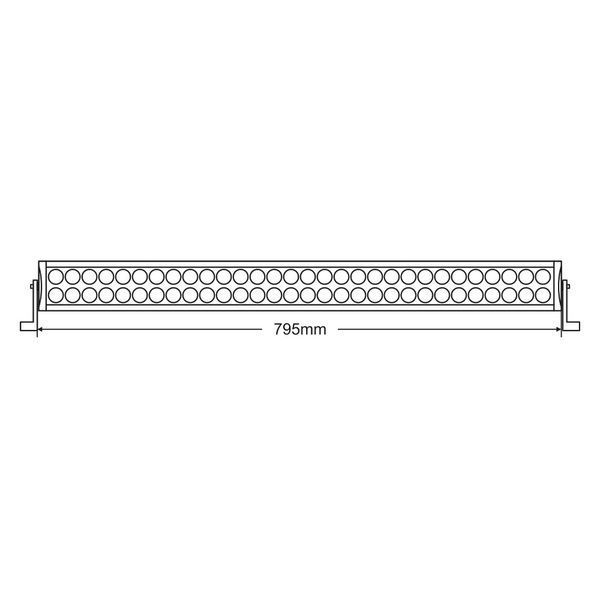 Фара світлодіодна Brevia CREE Spot 180W (60x3W), 16800Lm, 807x82x90мм, 1шт 60600SX1 60600SX1 фото