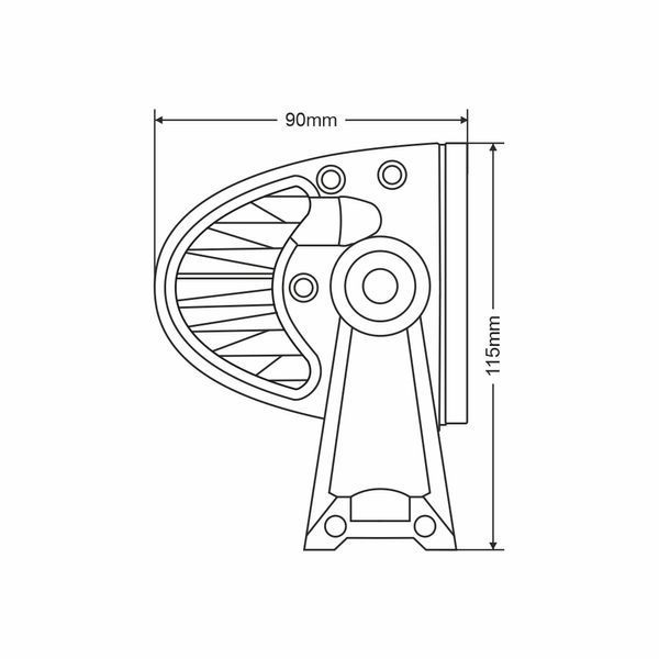 Фара світлодіодна Brevia CREE Spot 180W (60x3W), 16800Lm, 807x82x90мм, 1шт 60600SX1 60600SX1 фото