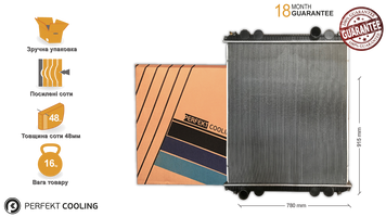 Радіатор без рами [perfekt cooling] Freightliner Century Series MT [97-06р.] 801-FR6727-01 фото
