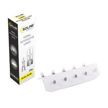 Лампа розжарювання SOLAR W5W 12V 5W W2.1x9.5d, 10шт 1262 фото