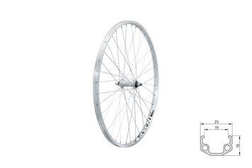 Колесо переднє на гайках KLS Event 26", V-brake, 9x100мм сріблястий 8585019364449 фото
