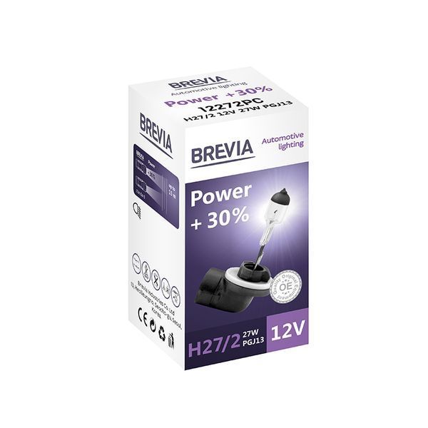Галогеновая лампа Brevia H27/2 12V 27W PGJ13 Power +30% CP 12272PC фото
