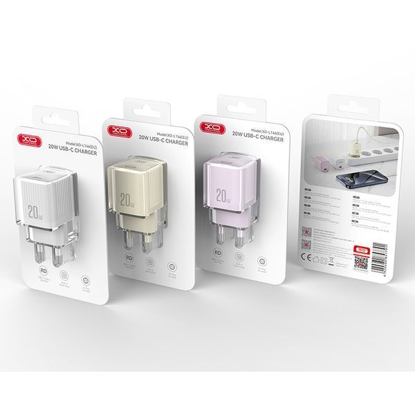 Мережевий зарядний пристрій XO L146 PD20W Single USB-C Charger фіолетовий storm_group__XO-L146-Purple фото