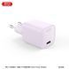 Мережевий зарядний пристрій XO L146 PD20W Single USB-C Charger фіолетовий storm_group__XO-L146-Purple фото 5