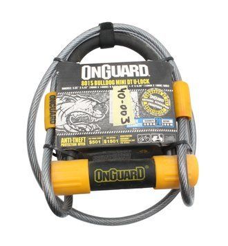 Замок на ключ скоба, ONGUARD (BULLDOG Mini DT) (L-90/140/&Oslash;-13mm ) + трос (L-1200/&Oslash;-10mm ) WVL-040-149 фото