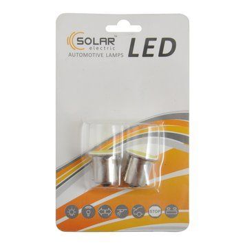 LED автолампа SOLAR 12V G18.5 BA15s 1COB 96LM white, 2шт LC332_B2 фото