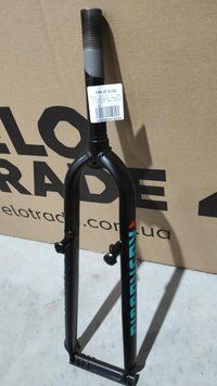 Вилка 27.5" Жорстка Сталь 1 rod-153 різьб. v-br чорний з червоним (матовий) YS 728 60% matt TANDEM TR-URVFK-26003-152 VLT-FRK-27.5-152 фото
