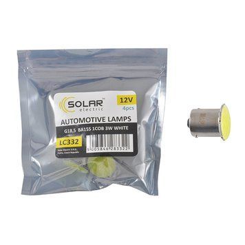 LED автолампа SOLAR 12V G18.5 BA15s 1COB 96LM white 4шт LC332_P фото
