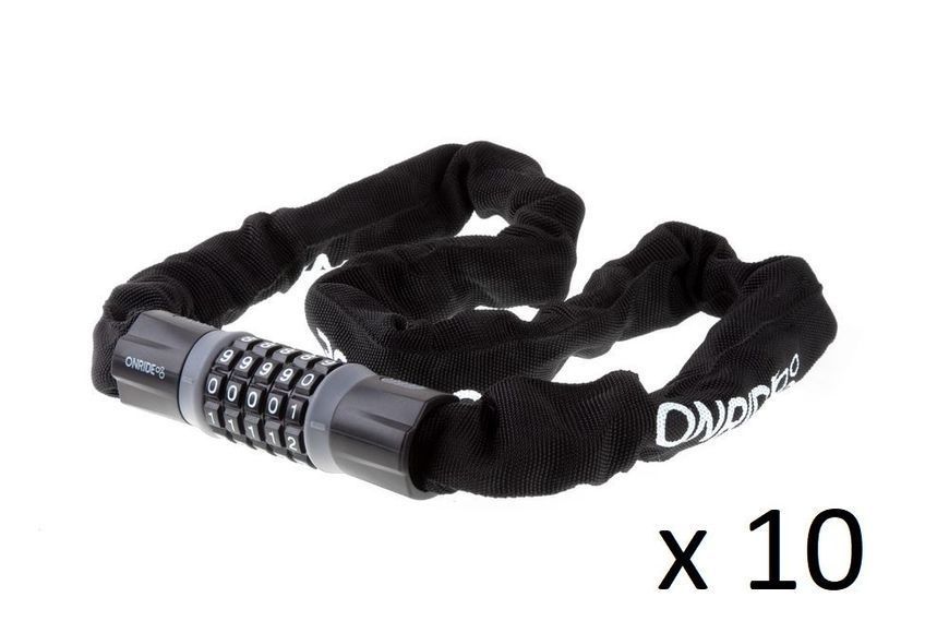 Спецгурт! Замок ONRIDE Tie Code Superior 50 загартований ланцюговий, кодовий, 7x1000 мм (10шт) VLPR-6936116101288-SG фото