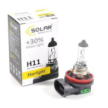 Галогенова лампа SOLAR H11 24V 70W PGJ19-2 Starlight +30% 2411 фото