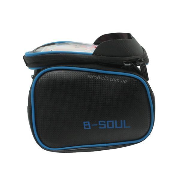 Сумка на раму B-SOUL 2x-стороння + місце для телефону, синя WVL-046-069 фото