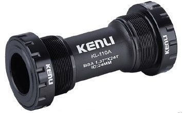 Каретка Kenli KL-110A, зовнішні чашки, з пильниками, вал 24 мм, 68/73 мм, чорна VLPR-KL-110A фото