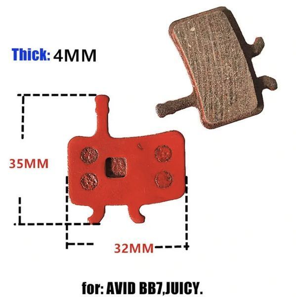 Колодки тормозные велосипедные Spelli SDP-14 дисковые AVID (Juicy 3/Juicy 5/Juicy 7/BB7 Mech) TMP-RB-HB-66854288 фото